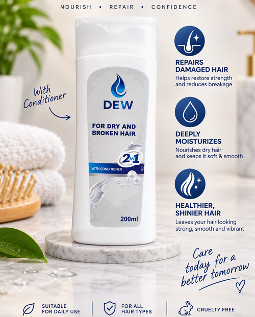DEW Daily Repair Shampoo with Conditioner | Soft, Healthy Hair