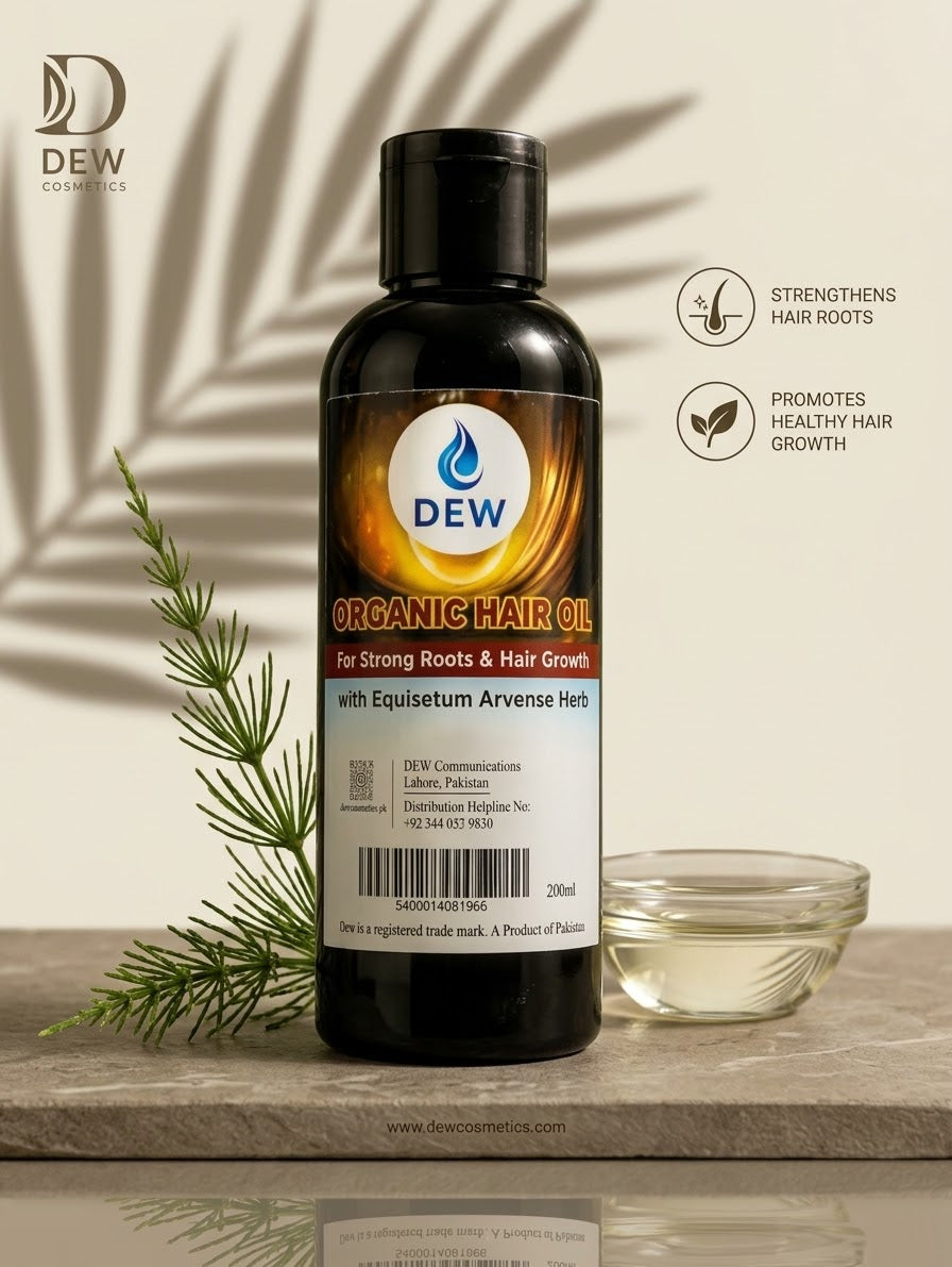 Dew Organic Hair Oil – For Strong Roots & Hair Growth